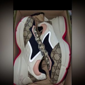 Gucci GG Rhyton Low Top Sneakers 9.5
